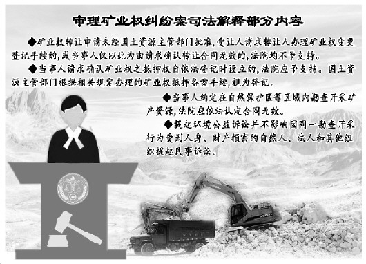 保山最高法发布审理矿业权纠纷案司法解释涉矿公益诉讼不影响个人民事诉讼